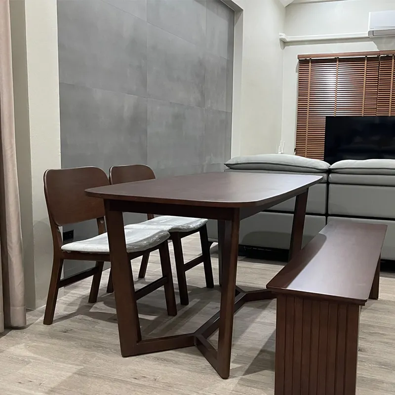 Size : 150 / Top : Rubber Wood / Color : Walnut