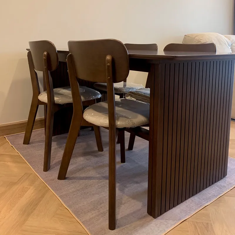 Size : 160 / Top : Rubber Wood / Color : Walnut