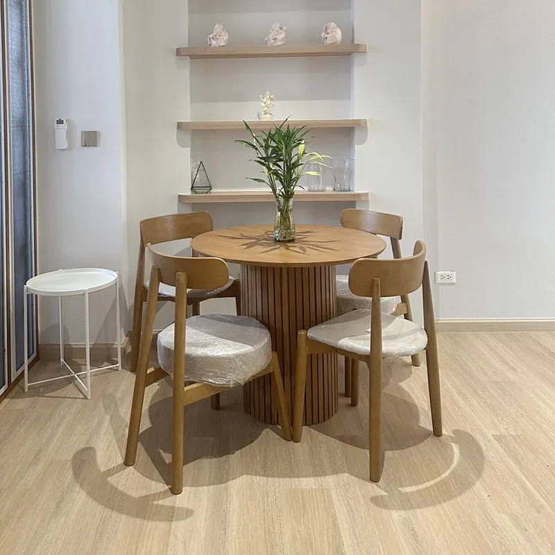 Size : 90 / Top : Rubber Woode / Color : Oak