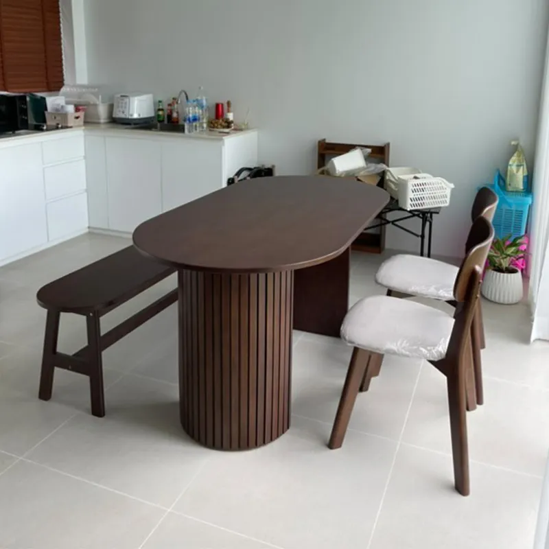 Size : 150 / Top : Rubber Wood / Color : Walnut