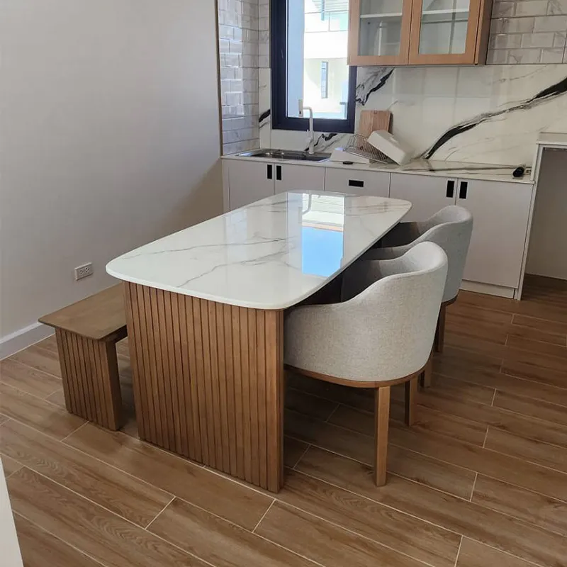 Size : 160 / Top : Engineered Stone / Color : Oak
