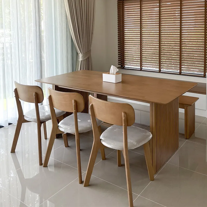 Size : 160 / Top : Rubber Wood / Color : Oak