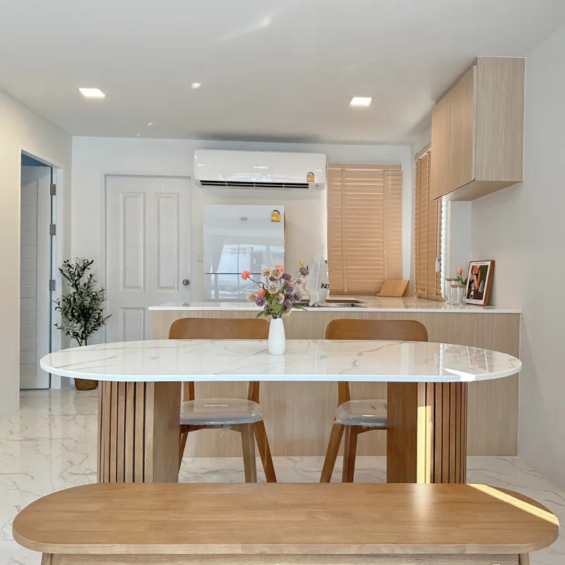 Size : 150 / Top : Engineered Stone / Color : Oak