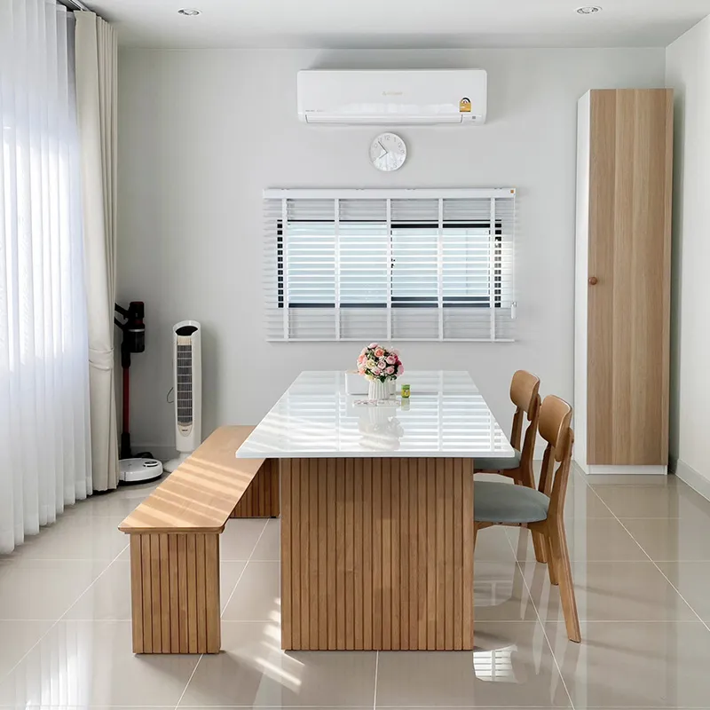 Size : 180 / Top : Engineered Stone / Color : Oak