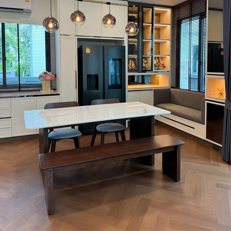 Size : 180 / Top : Engineered Stone / Color : Walnut